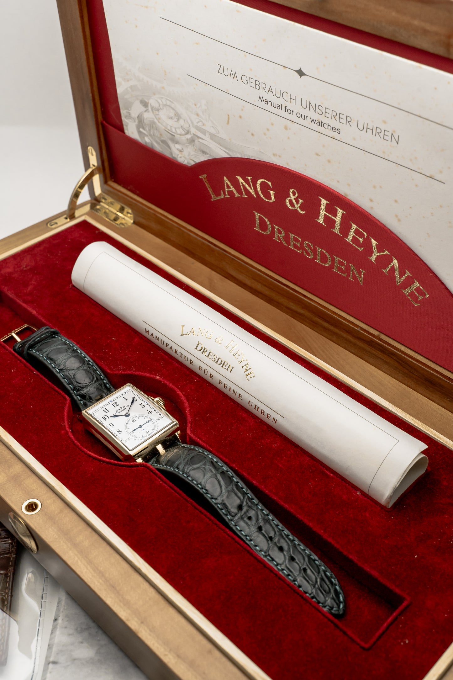 Lang & Heyne Georg Yellow Gold, White Enamel Dial
