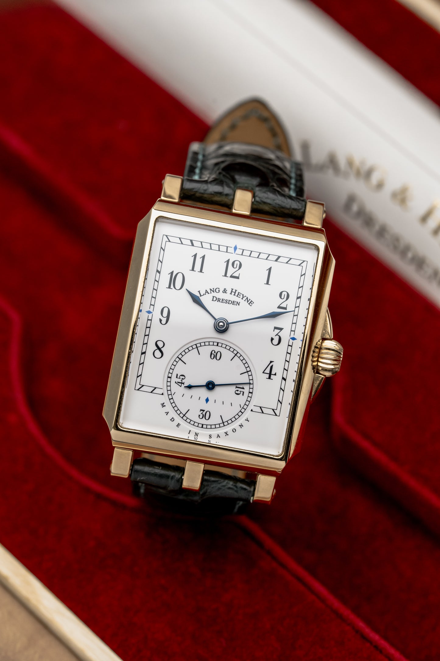 Lang & Heyne Georg Yellow Gold, White Enamel Dial