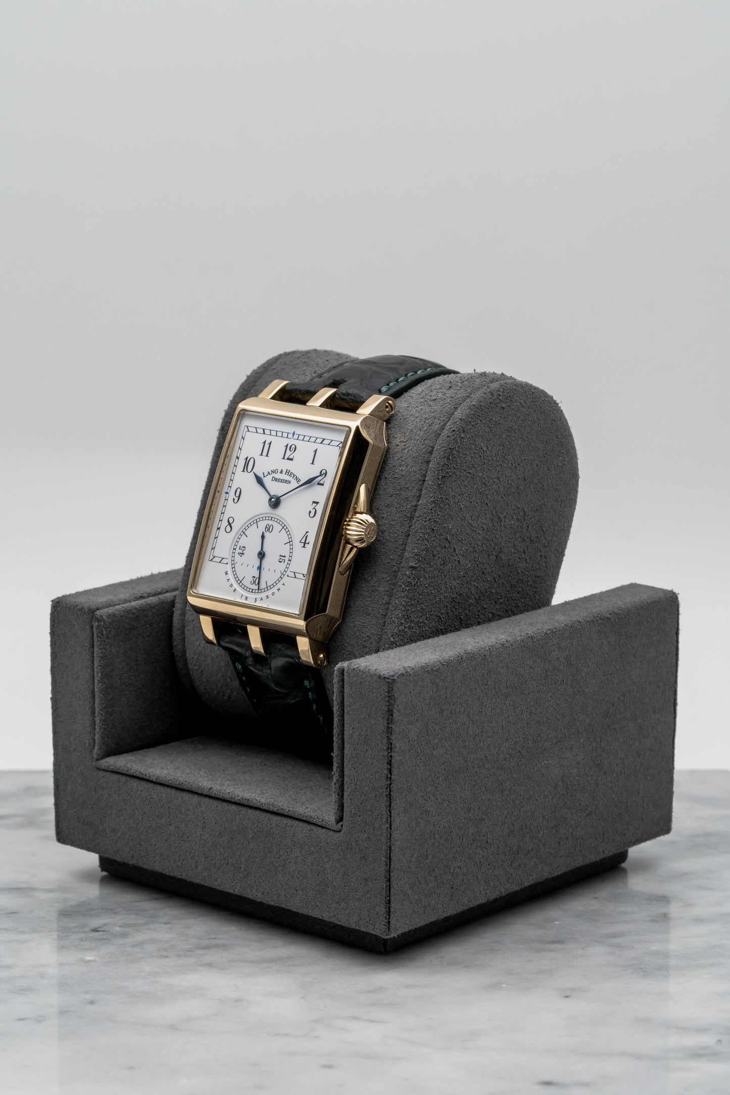 Lang & Heyne Georg Yellow Gold, White Enamel Dial