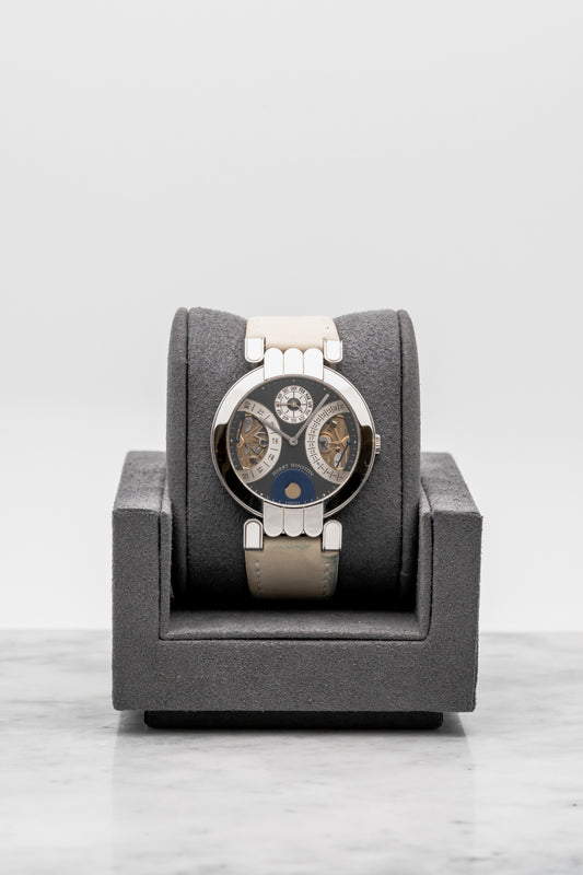 Harry Winston Premier Excenter Bi-Retrograde Perpetual Calendar 200/MAPC Grey/Silver Dial