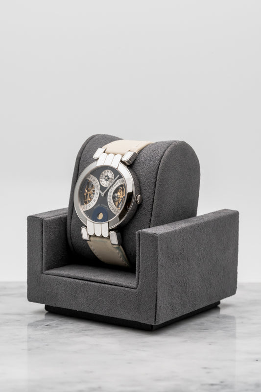 Harry Winston Premier Excenter Bi-Retrograde Perpetual Calendar 200/MAPC Grey/Silver Dial