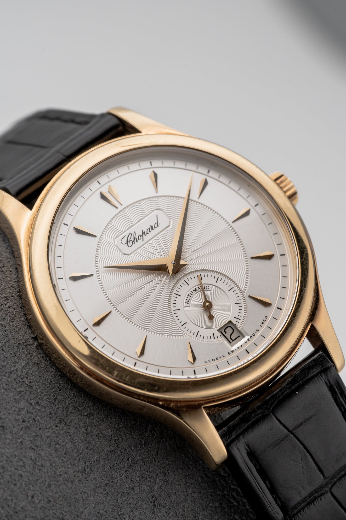 Chopard L.U.C 16/1860/2, Silver Guilloché Dial, Yellow Gold