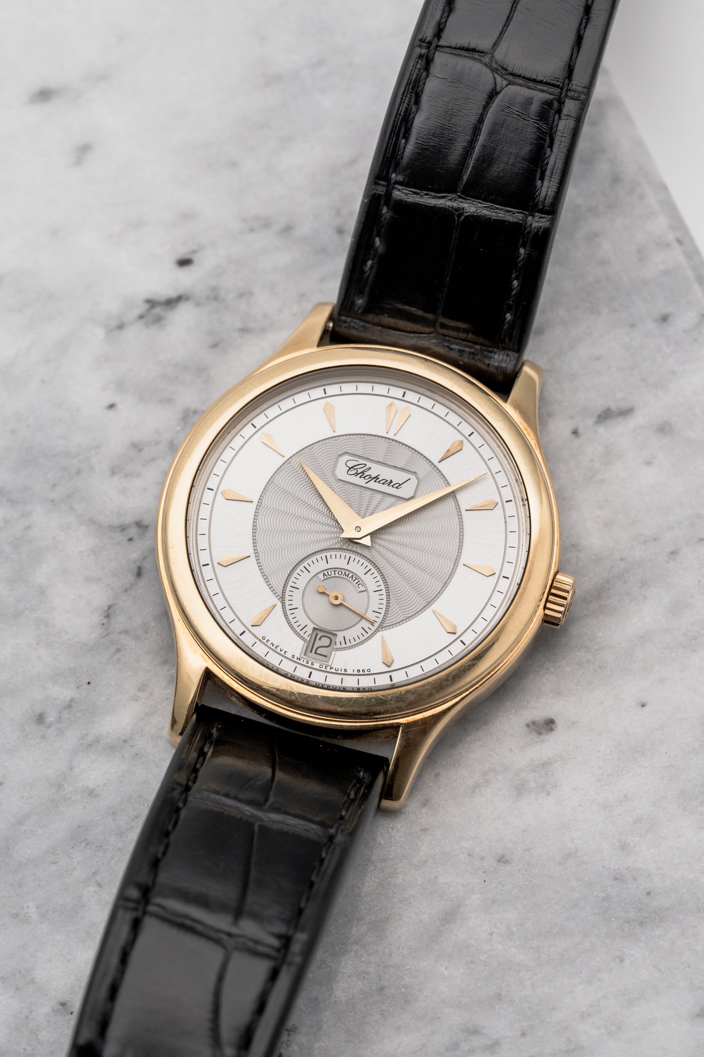 Chopard L.U.C 16/1860/2, Silver Guilloché Dial, Yellow Gold