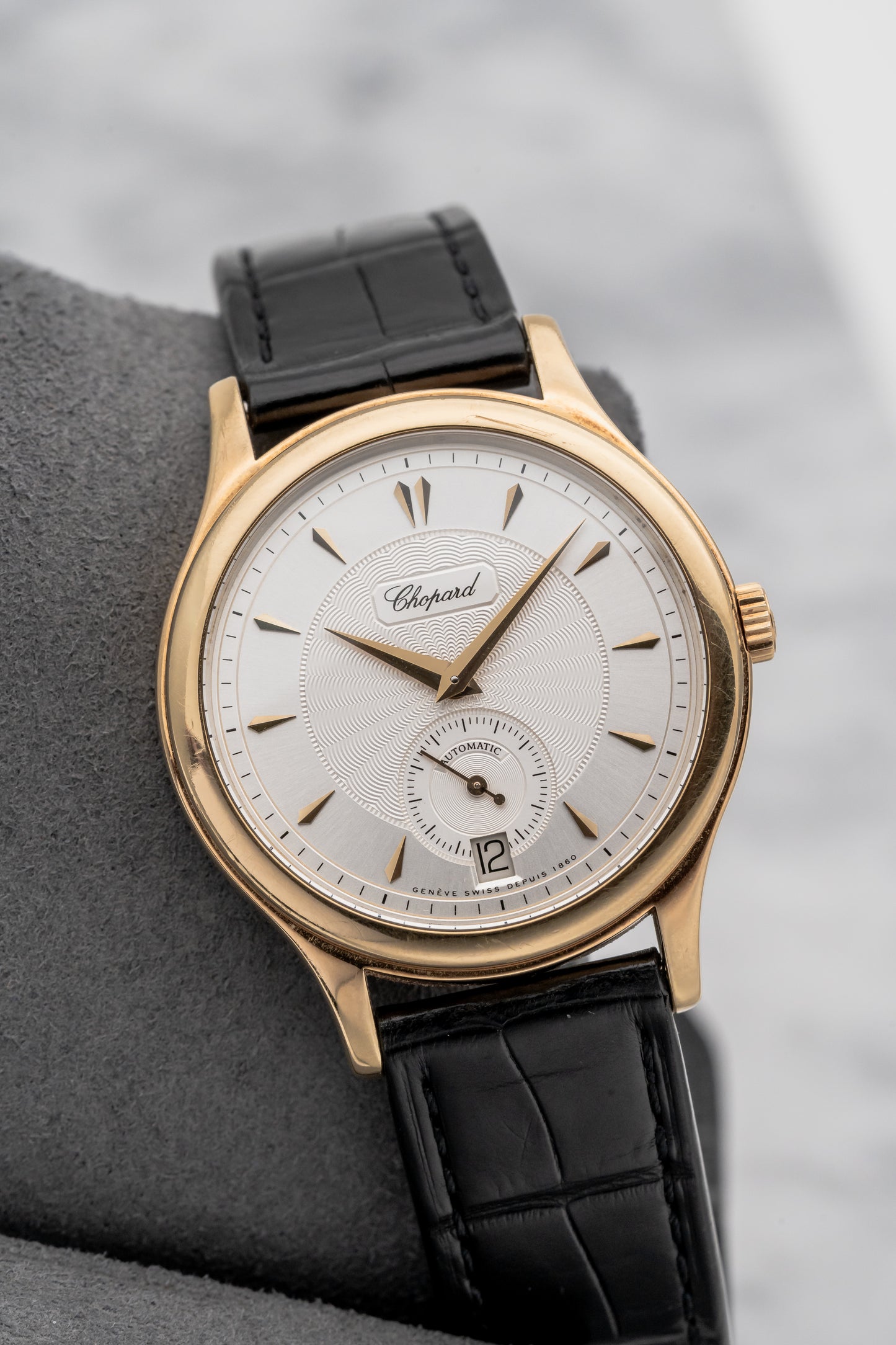 Chopard L.U.C 16/1860/2, Silver Guilloché Dial, Yellow Gold