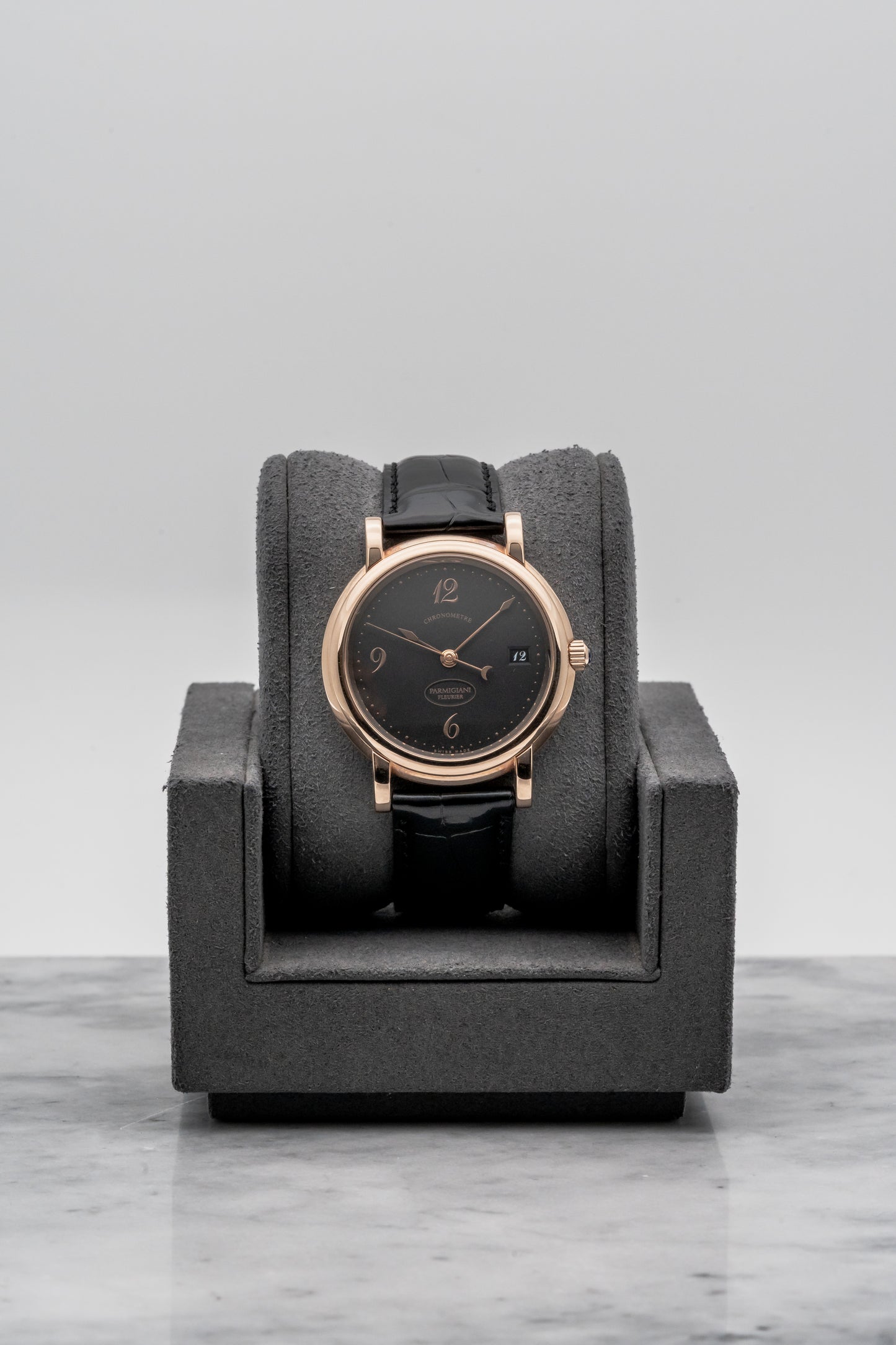 Parmigiani Fleurier Basica Chronometer Rose Gold C04442 Black Dial, Rose Gold