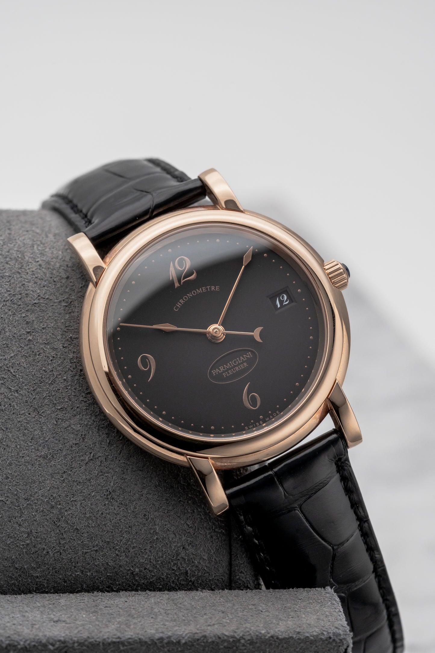 Parmigiani Fleurier Basica Chronometer Rose Gold C04442 Black Dial, Rose Gold