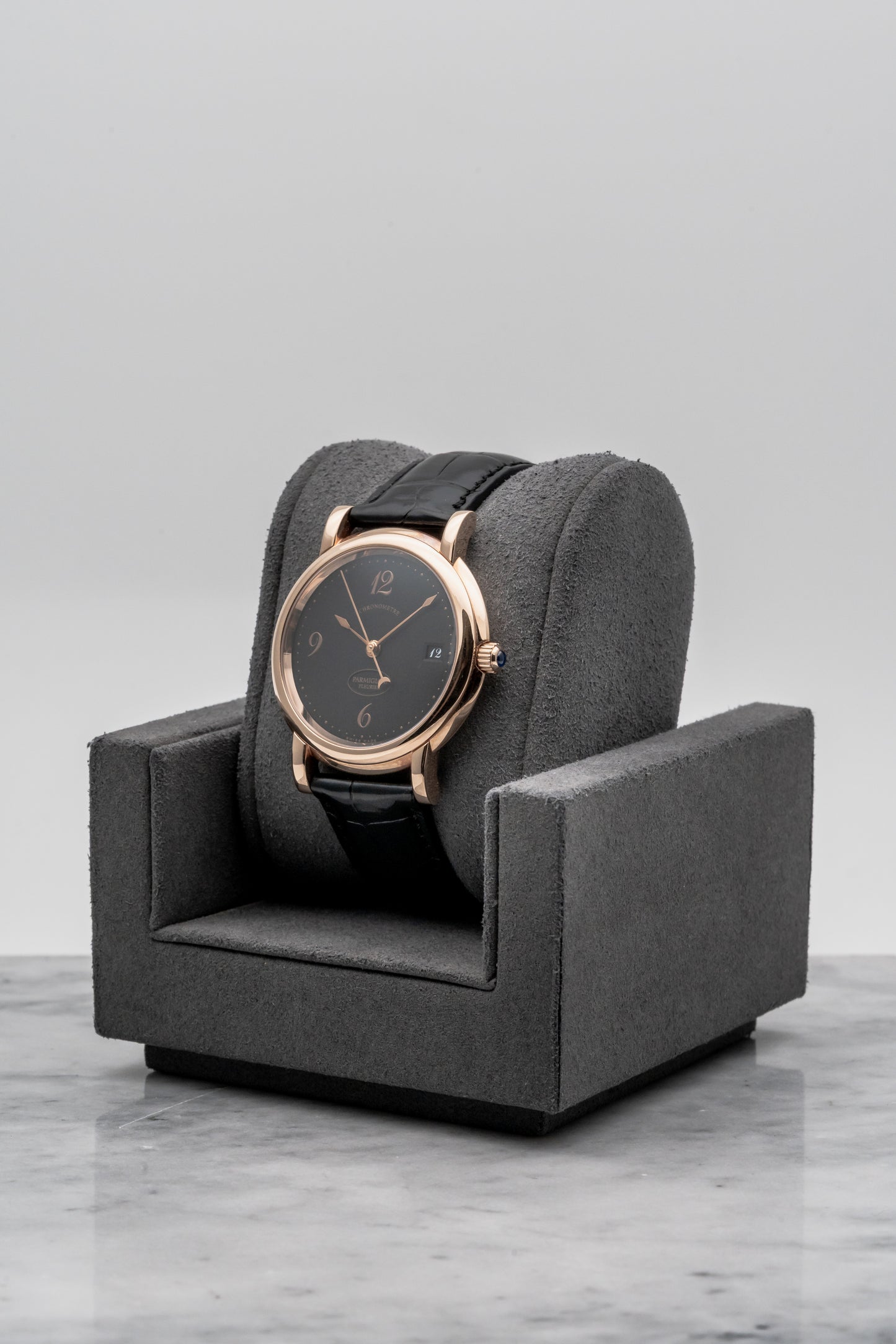 Parmigiani Fleurier Basica Chronometer Rose Gold C04442 Black Dial, Rose Gold