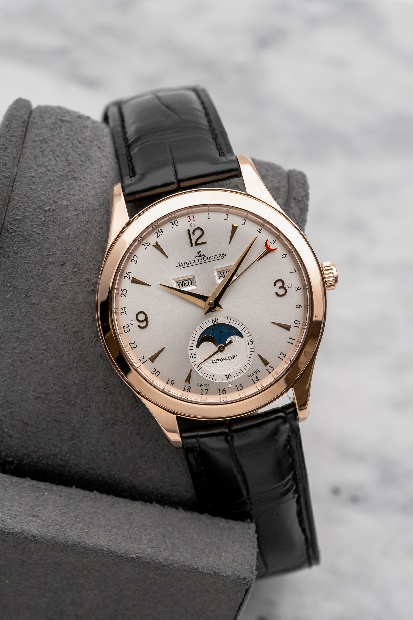 Jaeger-LeCoultre Master Calendar Rose Gold Q1552520 Silver Dial