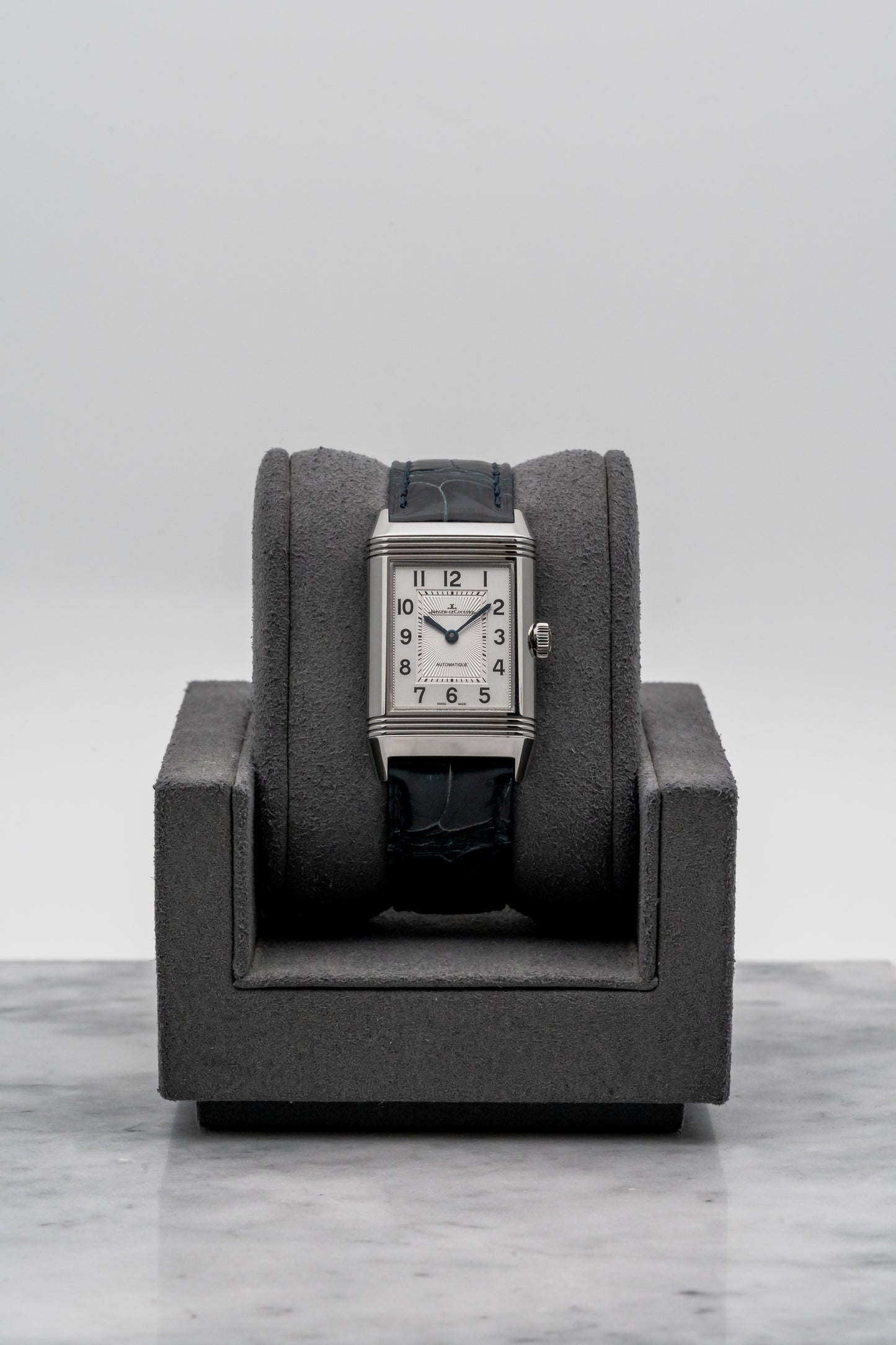 Jaeger-LeCoultre Reverso Classic Medium Duetto Q25784AB, Silver/Ivy Blue Dial, Stainless Steel