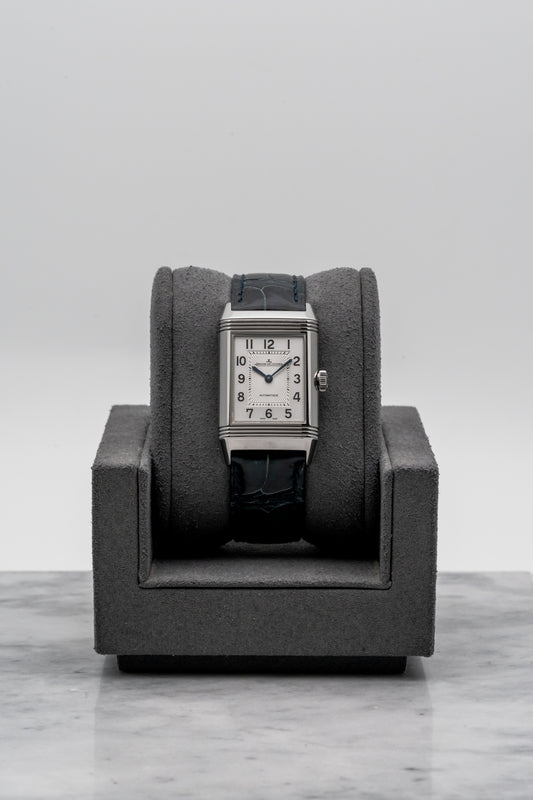 Jaeger-LeCoultre Reverso Classic Medium Duetto Q25784AB, Silver/Blue Dial, Stainless Steel