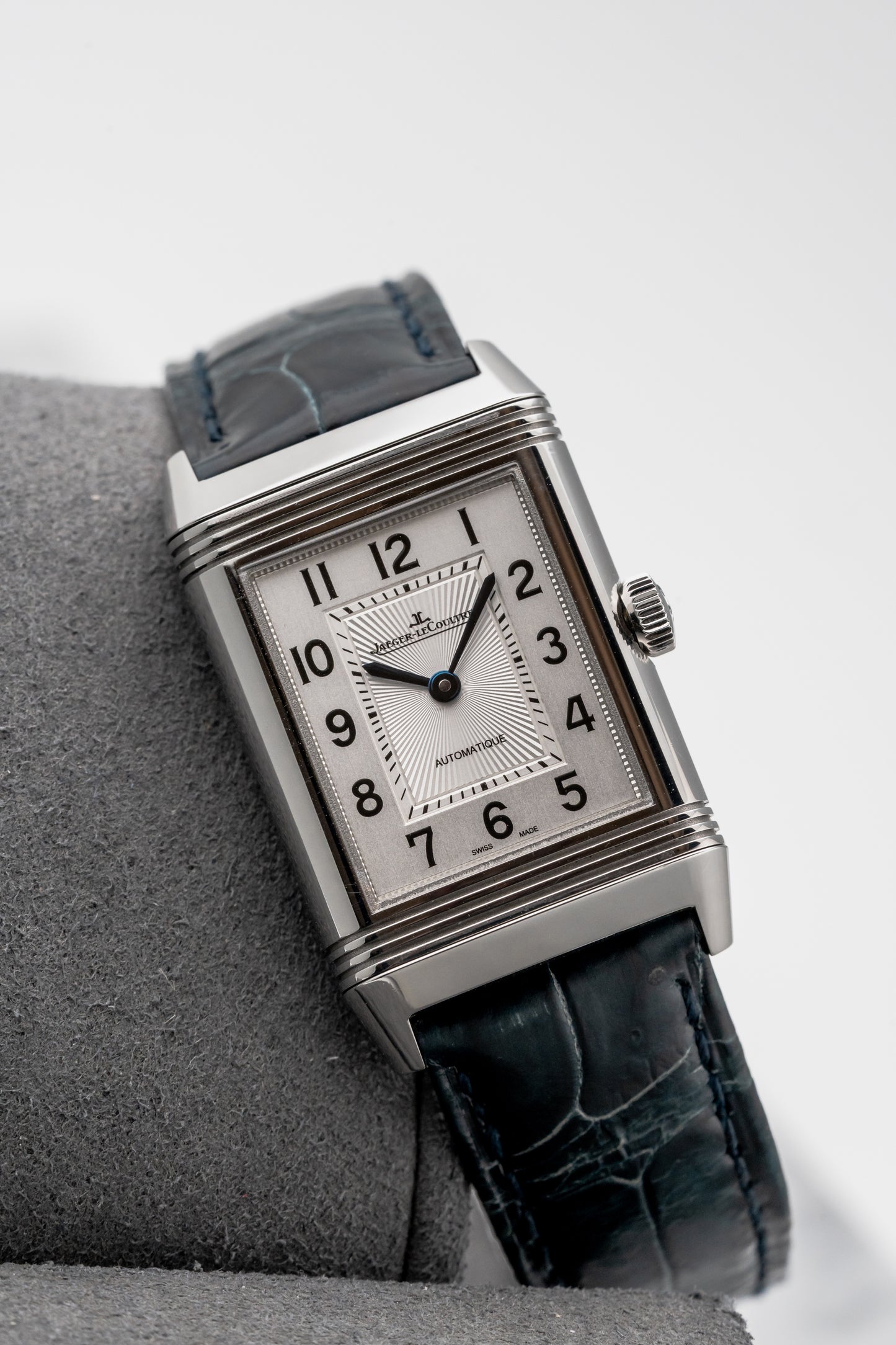 Jaeger-LeCoultre Reverso Classic Medium Duetto Q25784AB, Silver/Ivy Blue Dial, Stainless Steel