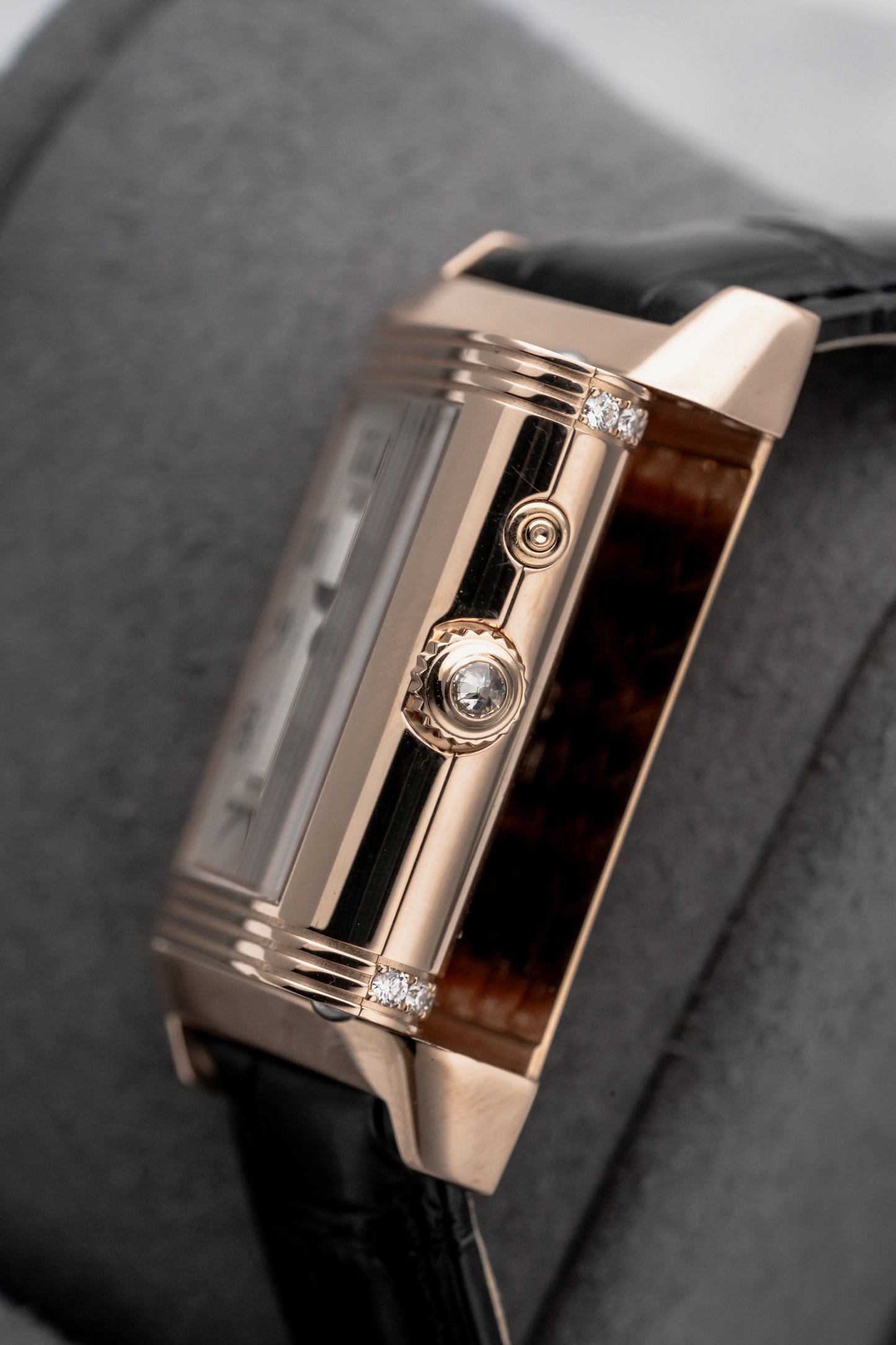 Jaeger-LeCoultre Reverso Women's Duetto Duo Q2692424 Rose Gold Silver/Black Dial