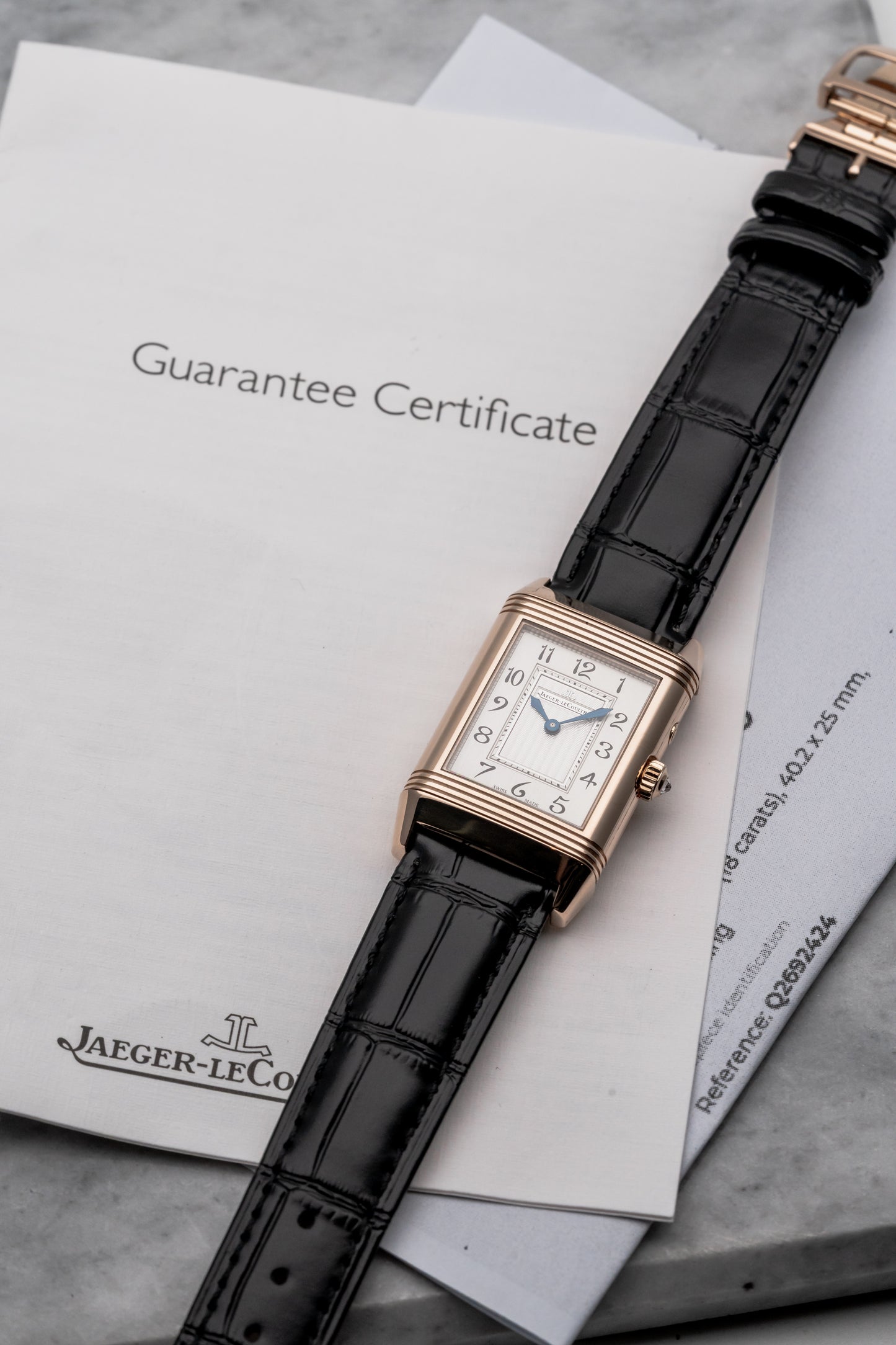 Jaeger-LeCoultre Reverso Women's Duetto Duo Q2692424 Rose Gold Silver/Black Dial