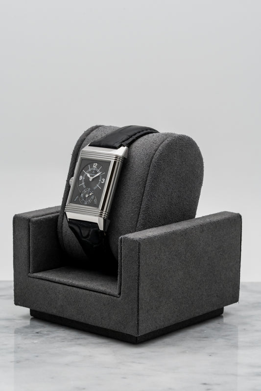 Jaeger-LeCoultre Reverso Duo Q2718410 Stainless Steel, Silver & Black Dial