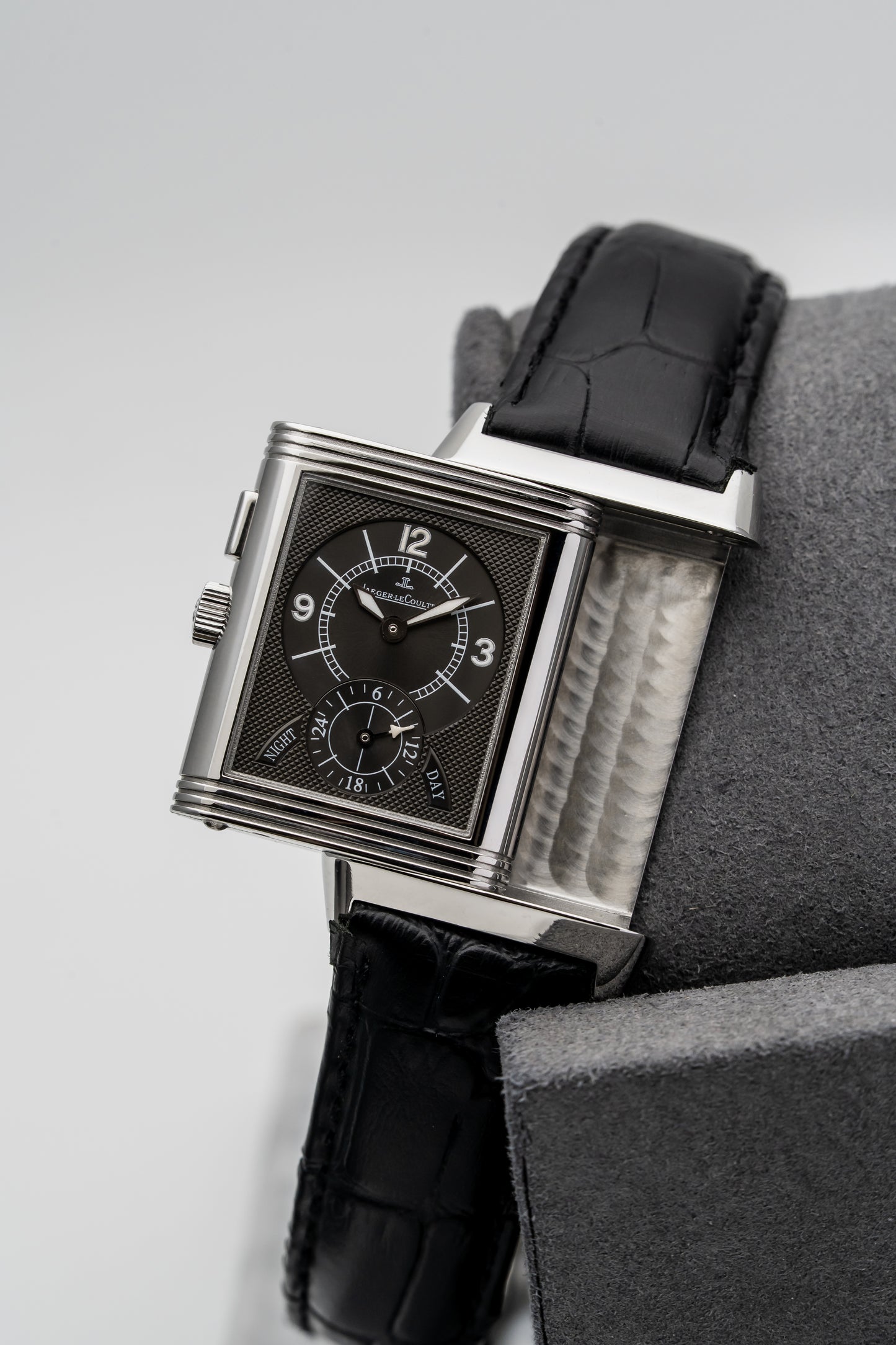 Jaeger-LeCoultre Reverso Duo Q2718410 Stainless Steel, Silver & Black Dial