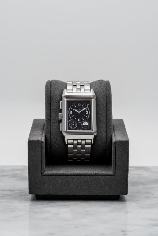 Jaeger-LeCoultre Reverso Duo Q3028120 – Stainless Steel, Silver & Black Dials