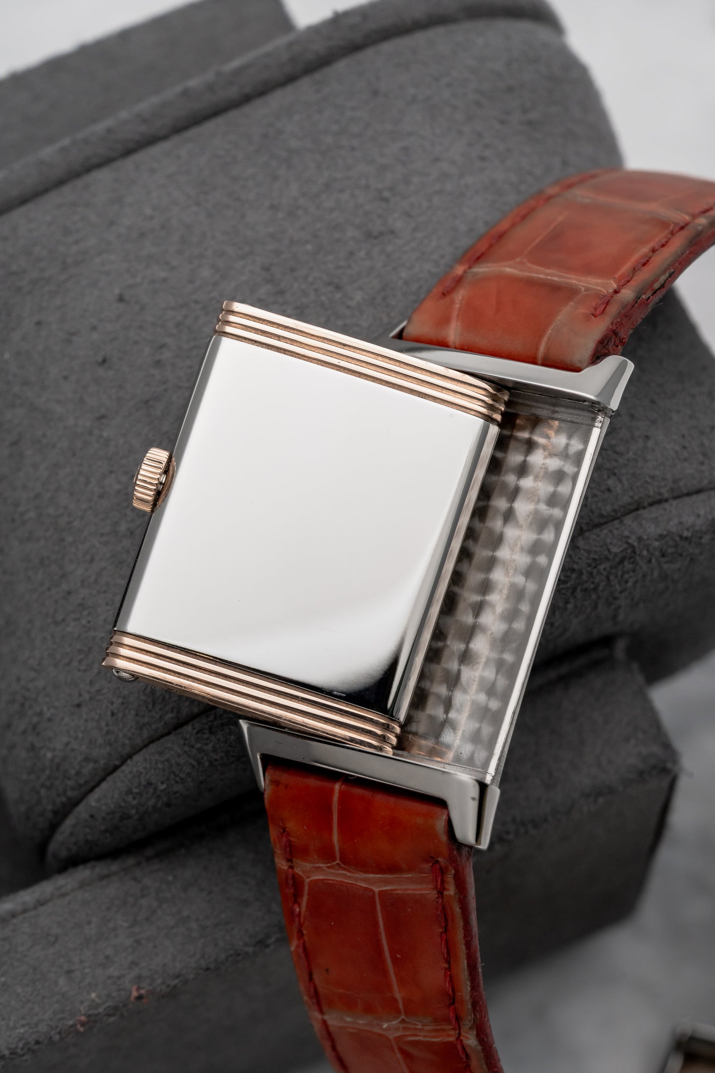 Jaeger-LeCoultre Reverso Ultra Thin Steel/Rose Gold Q3224420 Silver Dial