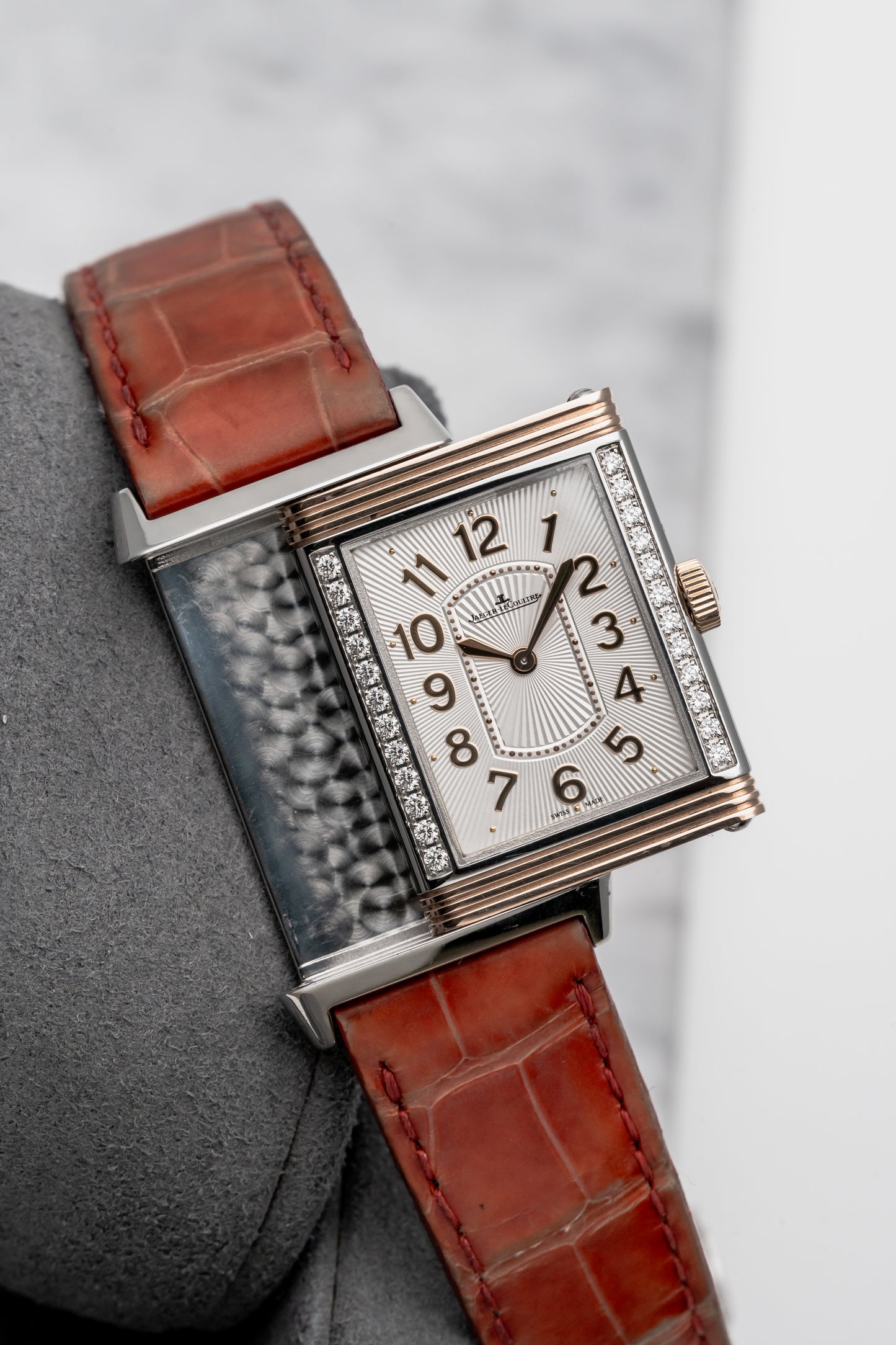 Jaeger-LeCoultre Reverso Ultra Thin Steel/Rose Gold Q3224420 Silver Dial