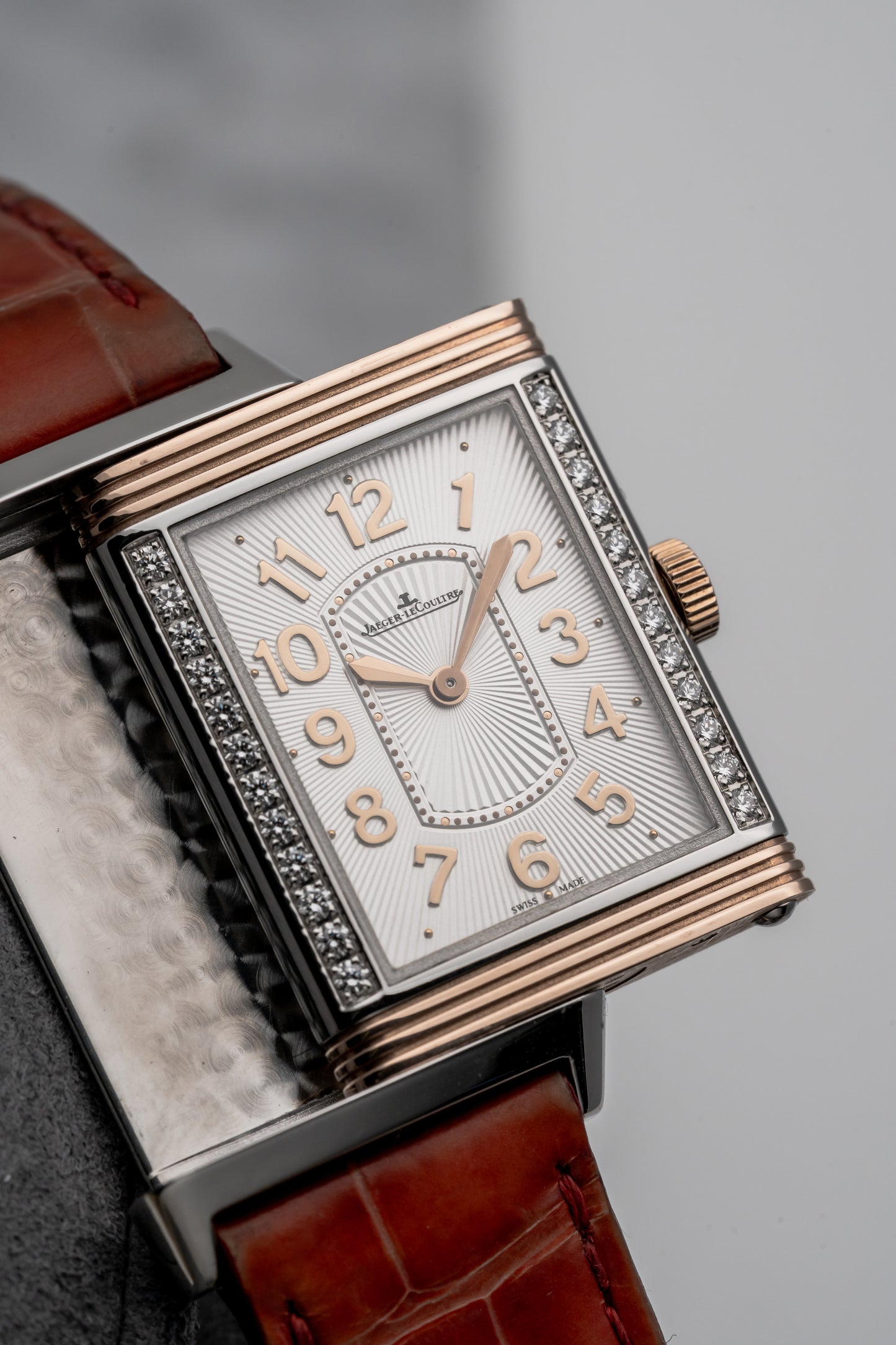 Jaeger-LeCoultre Reverso Ultra Thin Steel/Rose Gold Q3224420 Silver Dial
