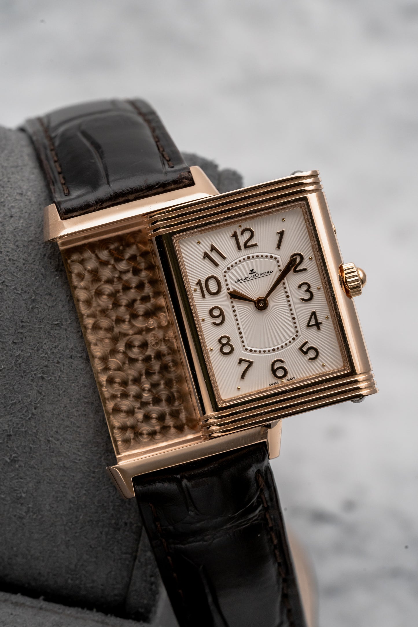 Jaeger-LeCoultre Reverso Duetto Q3302421 Silver & Pink Mother-of-Pearl Dial