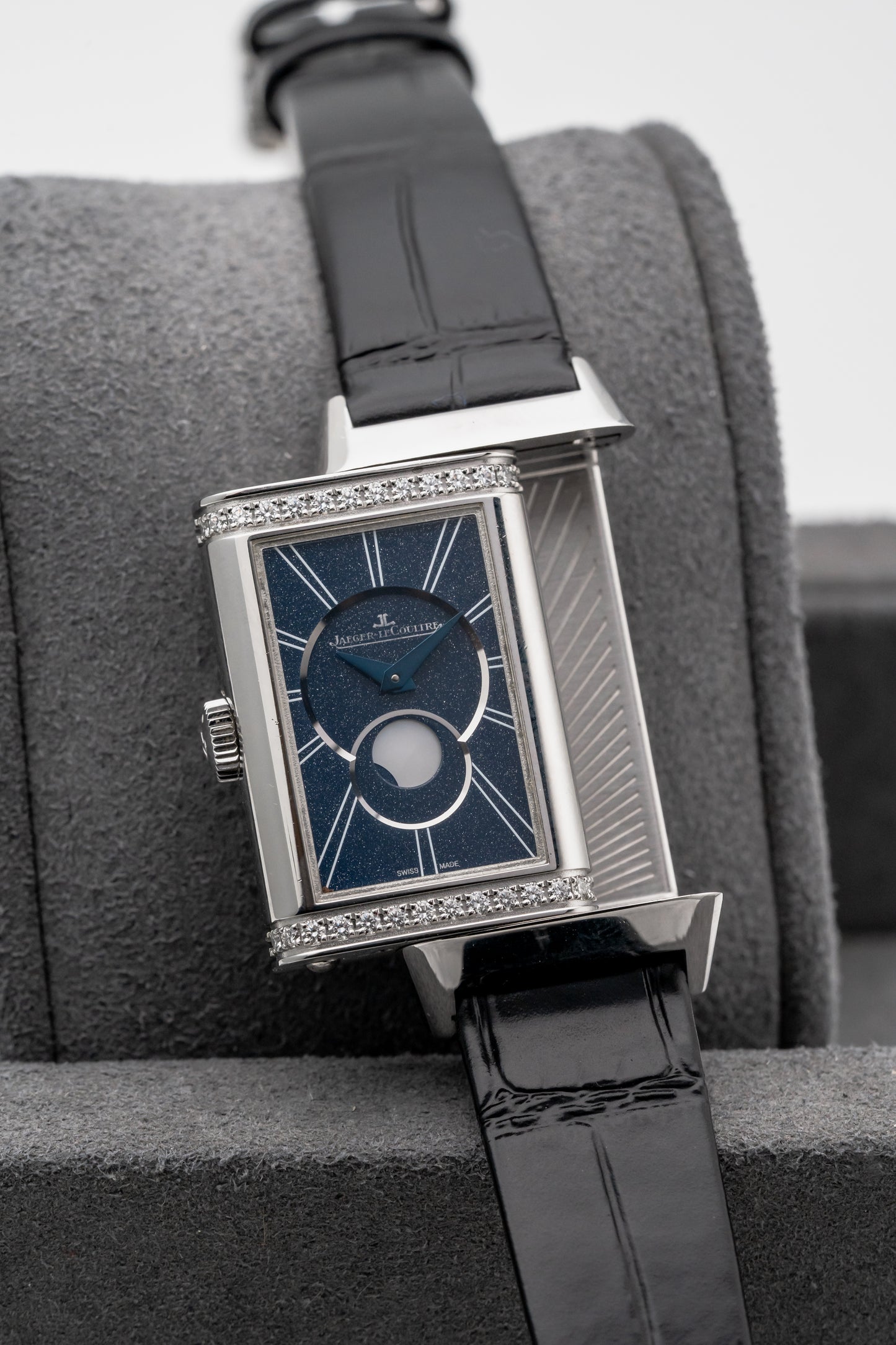 Jaeger-LeCoultre Reverso One Duetto Moon Q3358420, Silver/Blue Dial, Stainless Steel