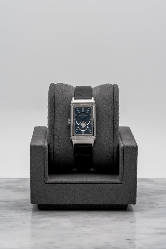 Jaeger-LeCoultre Reverso One Duetto Moon Q3358420, Silver/Blue Dial, Stainless Steel
