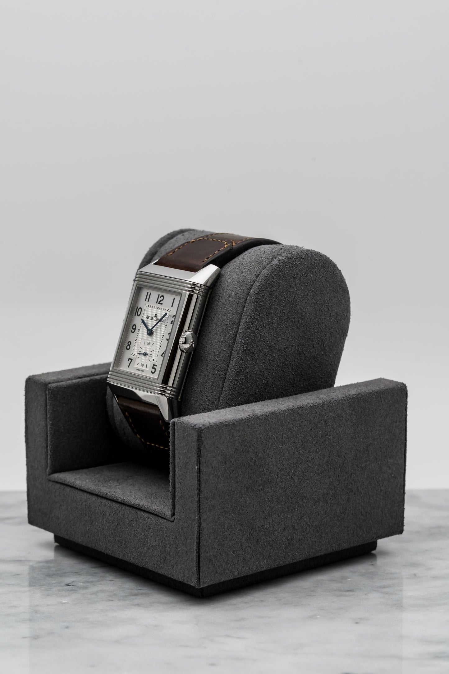 Jaeger-LeCoultre Reverso Tribute Duoface Large Date Q3848422 Stainless Steel, Silver & Black Dial