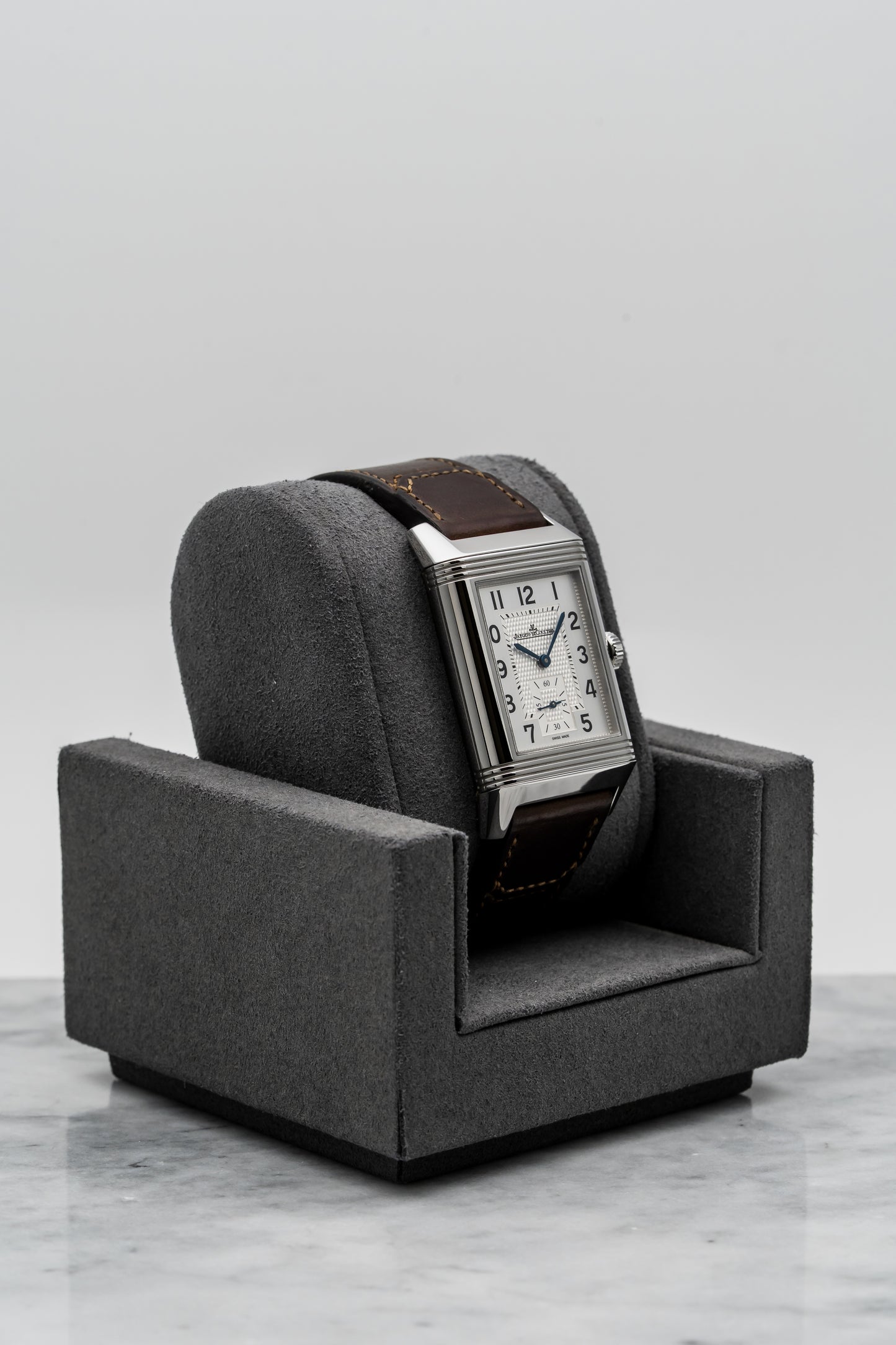 Jaeger-LeCoultre Reverso Tribute Duoface Large Date Q3848422 Stainless Steel, Silver & Black Dial
