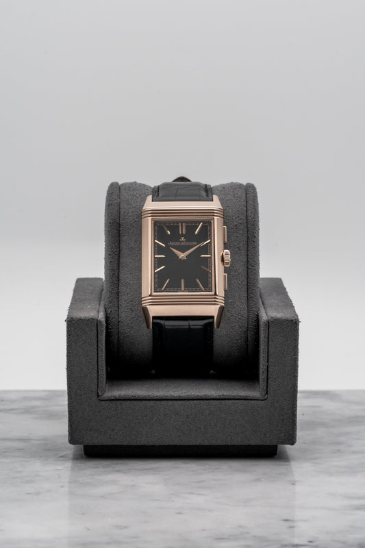 Jaeger-LeCoultre Reverso Tribute Chronograph Q389257J, Skeleton Dial, Rose Gold