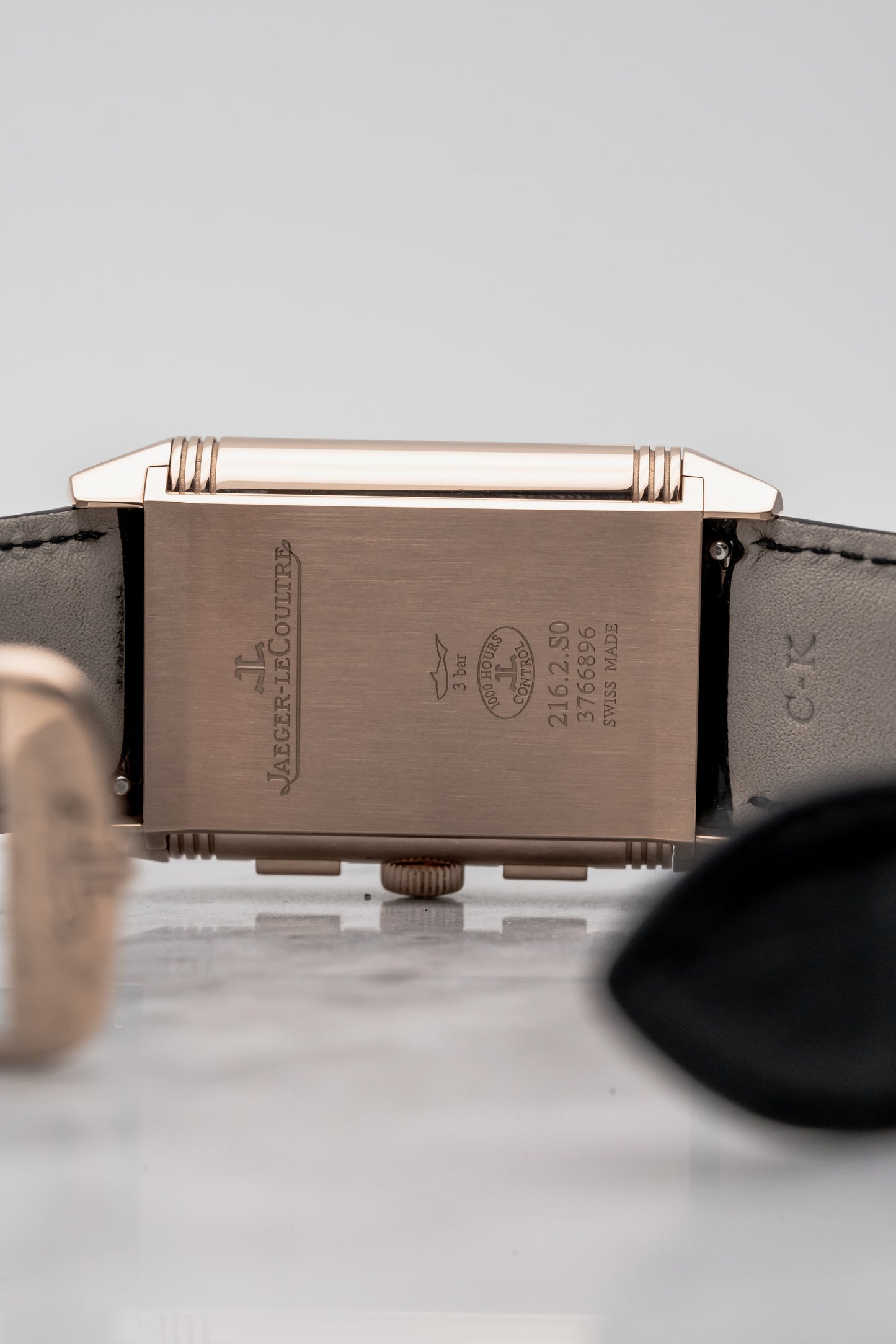 Jaeger-LeCoultre Reverso Tribute Chronograph Q389257J, Skeleton Dial, Rose Gold