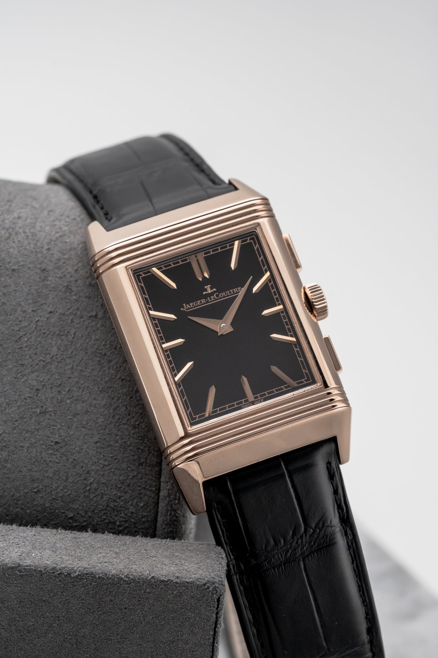 Jaeger-LeCoultre Reverso Tribute Chronograph Q389257J, Skeleton Dial, Rose Gold