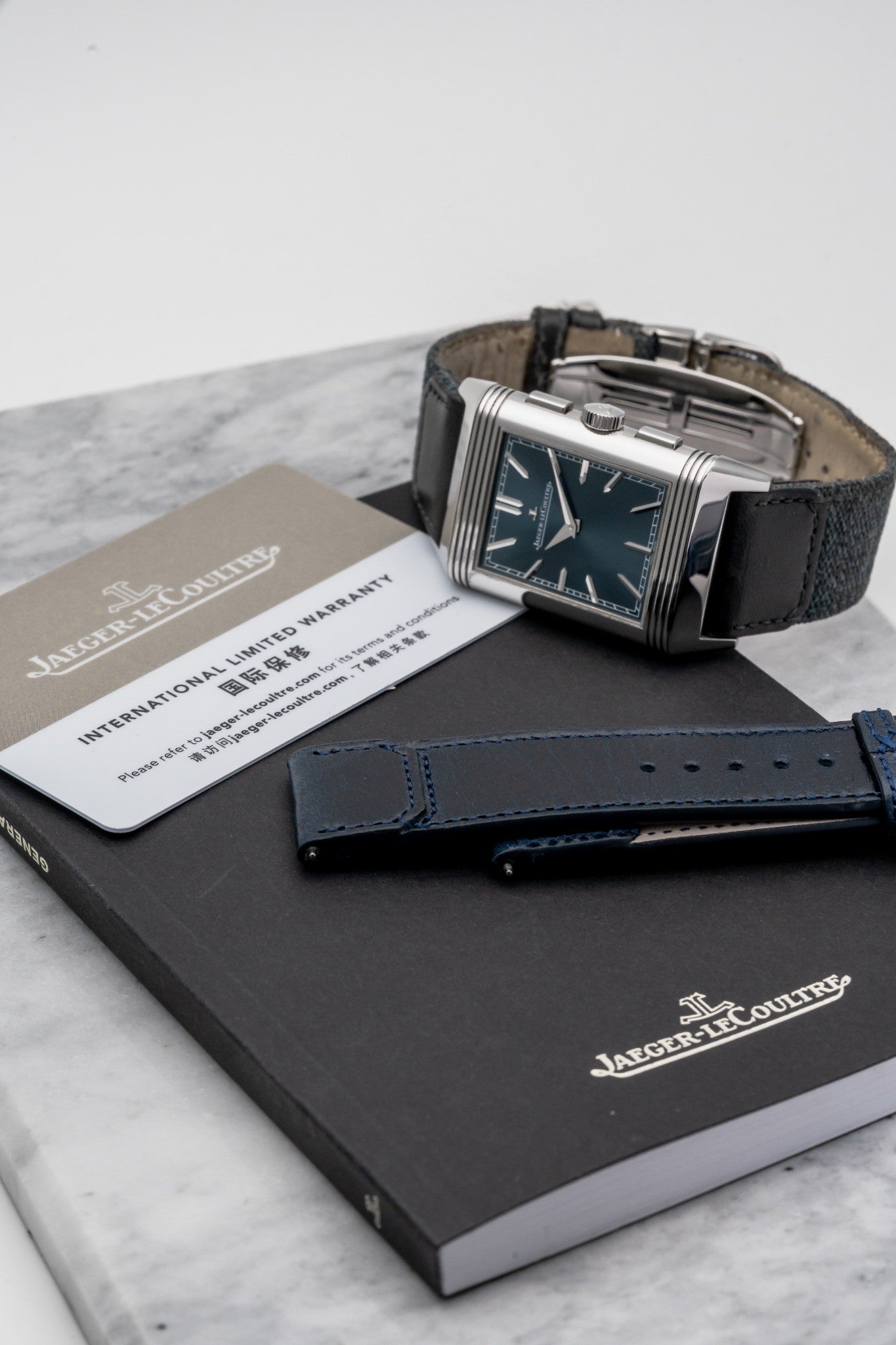 Jaeger-LeCoultre Reverso Chrono Q389848J Blue, Stainless Steel