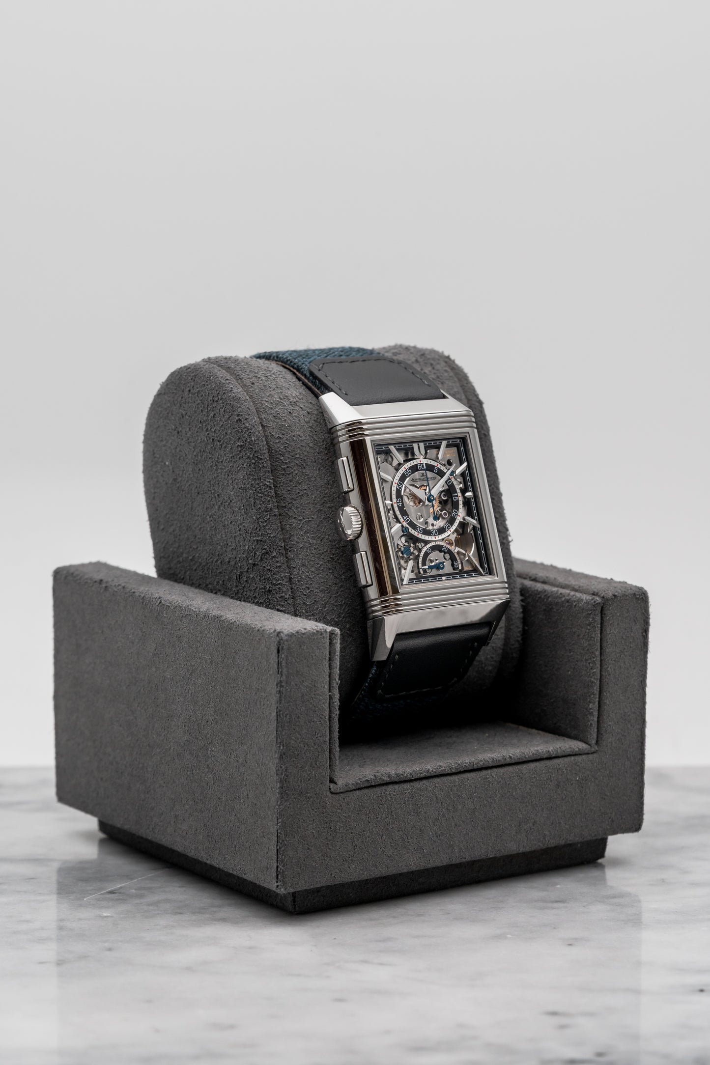 Jaeger-LeCoultre Reverso Tribute Chronograph Q389848J Blue Dial