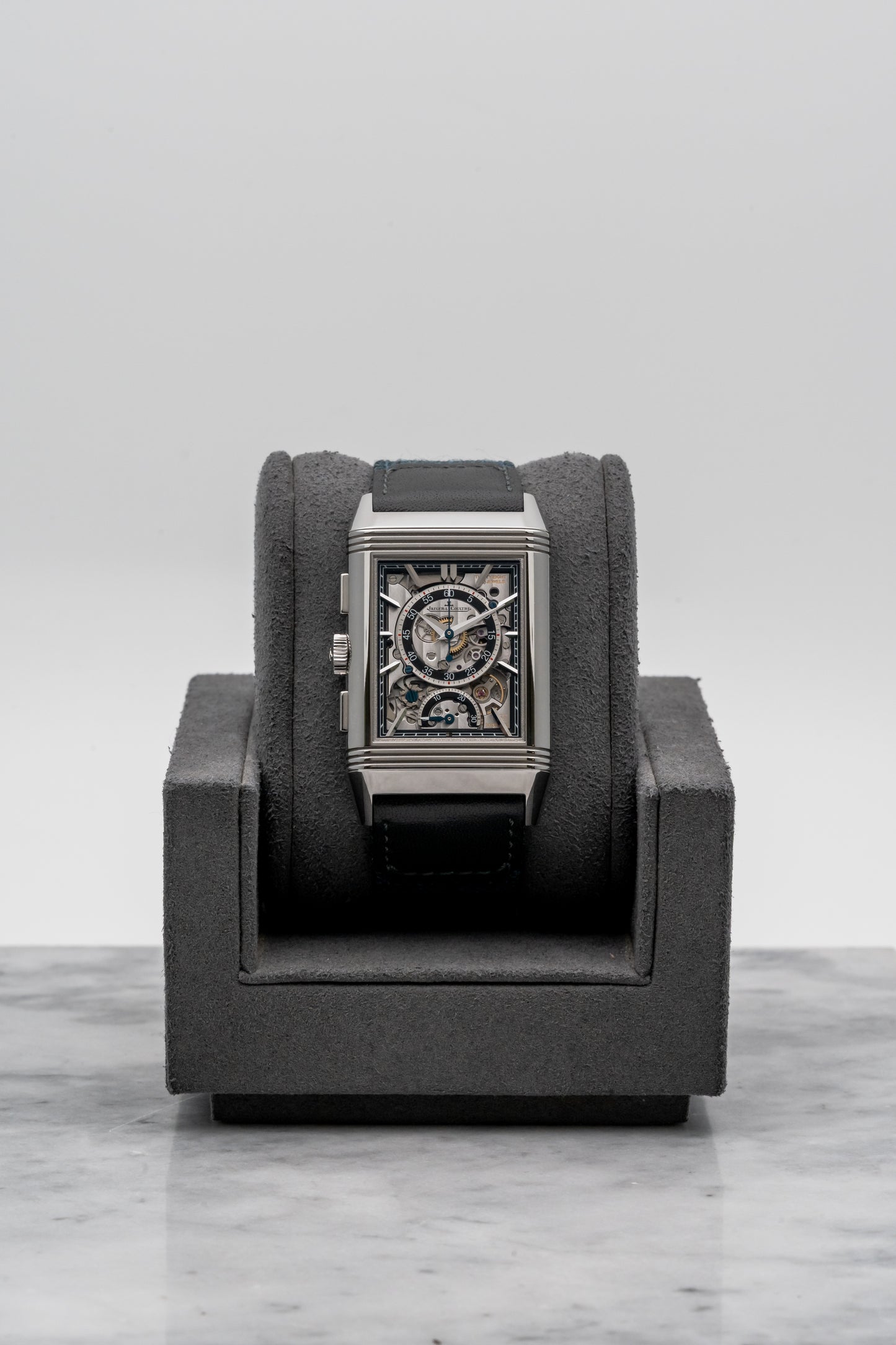 Jaeger-LeCoultre Reverso Tribute Chronograph Q389848J Blue Dial