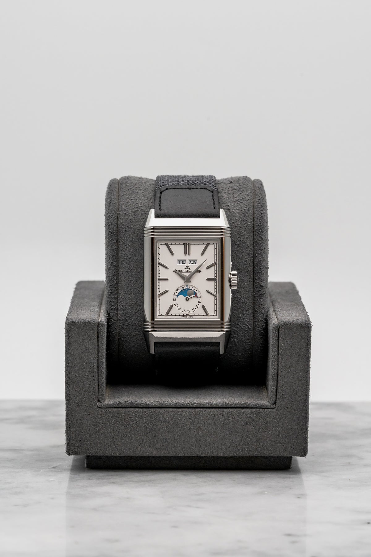 Jaeger-LeCoultre Reverso Tribute Duoface Calendar Q3918420 Silver/Blue Dial