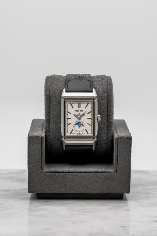 Jaeger-LeCoultre Reverso Tribute Duoface Calendar Q3918420 Silver/Blue Dial