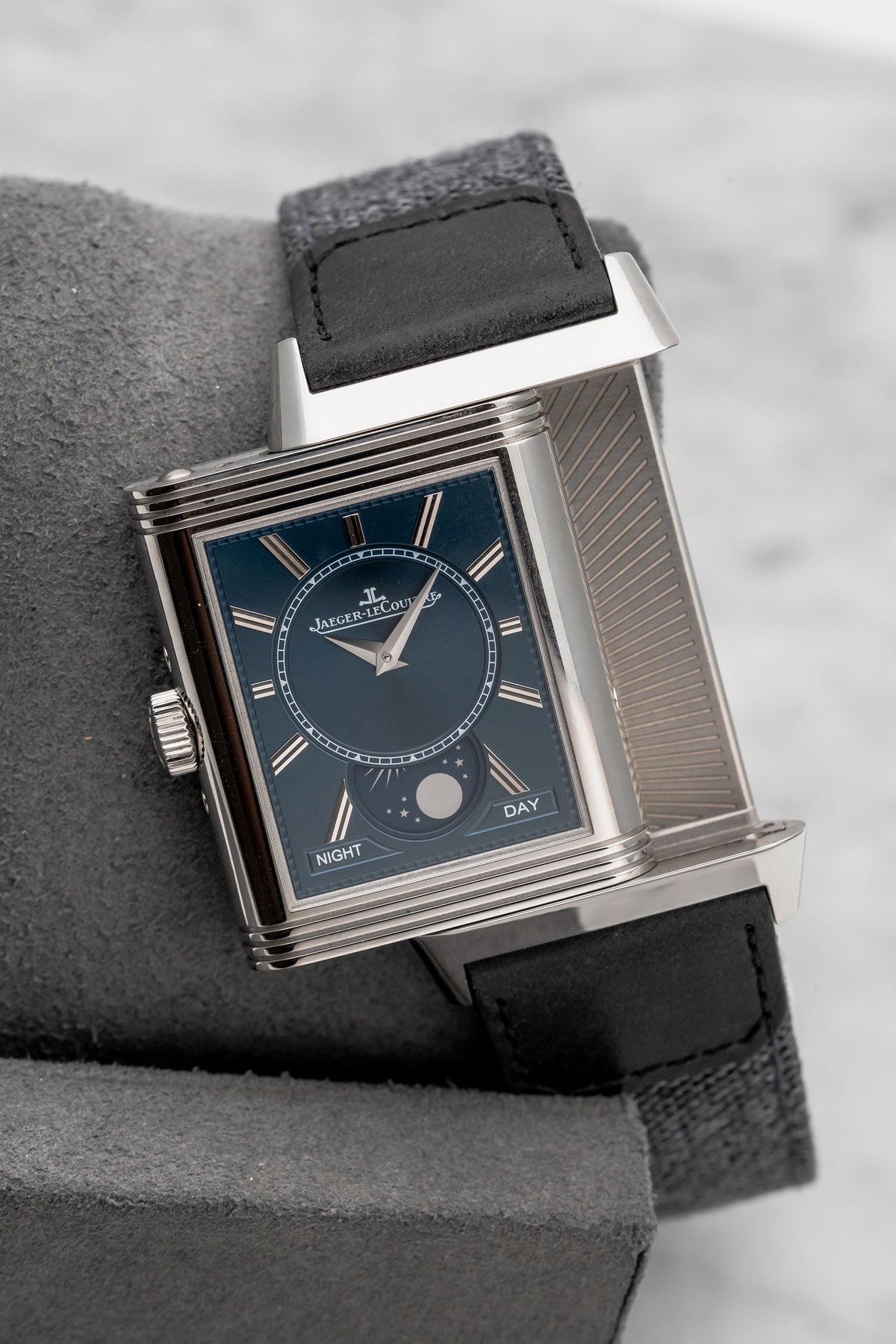 Jaeger-LeCoultre Reverso Tribute Duoface Calendar Q3918420 Silver/Blue Dial