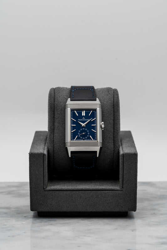 Jaeger-LeCoultre Reverso Tribute Duoface Small Seconds Q3988482 – Stainless Steel, Blue & Silver Dials