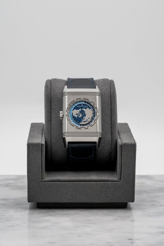 Jaeger-LeCoultre Reverso Tribute Geographic Q714845J Stainless Steel, Blue Dial