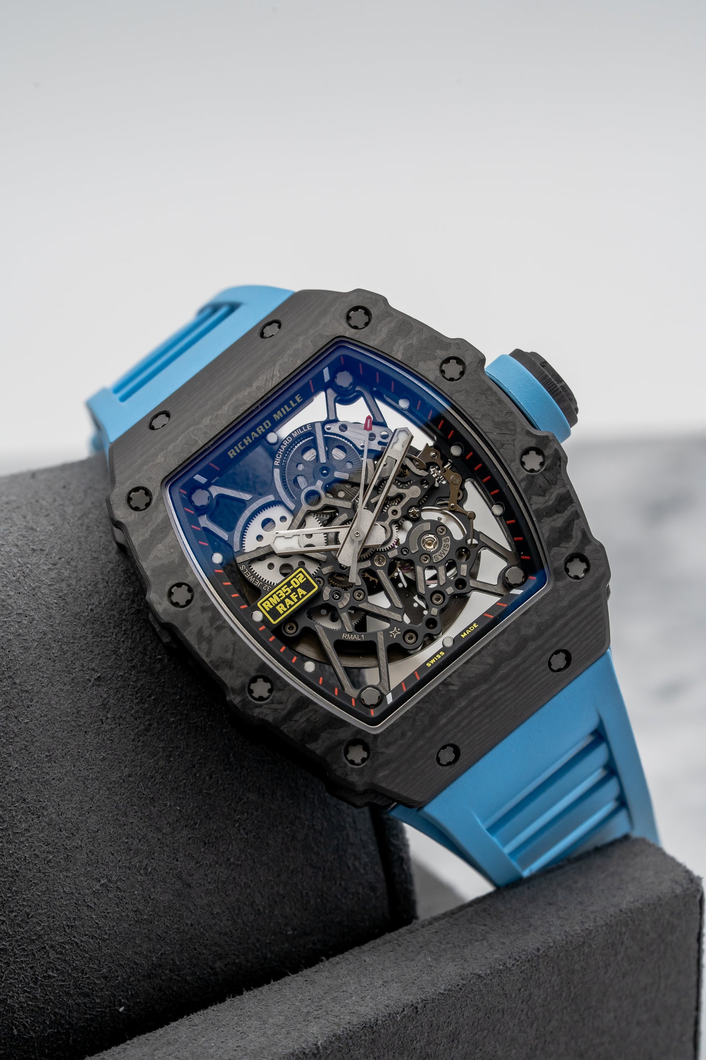 Richard Mille RM35-02 Rafael Nadal Black NTPT, Skeleton Dial