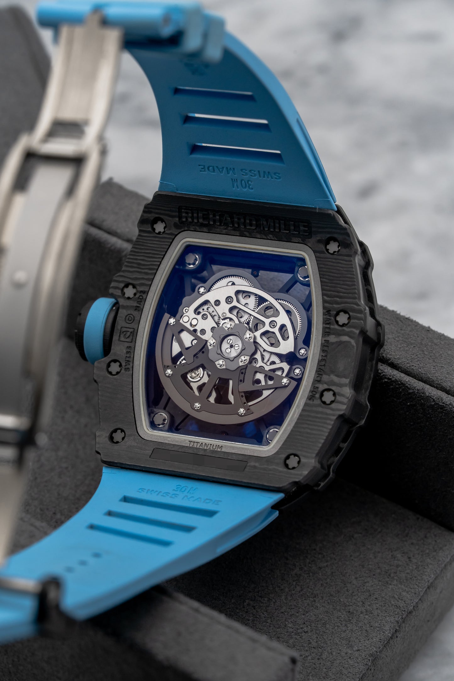 Richard Mille RM35-02 Rafael Nadal Black NTPT, Skeleton Dial