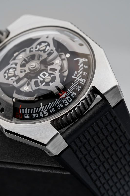Urwerk UR-100V – Titanium & Steel, Satellite Wandering Hours