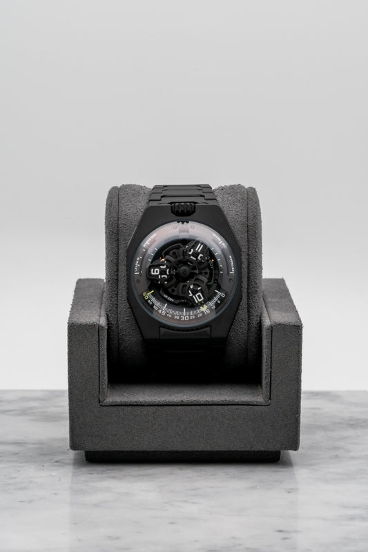 Urwerk UR-100V Full Black Titanium Jacket Skeleton Dial
