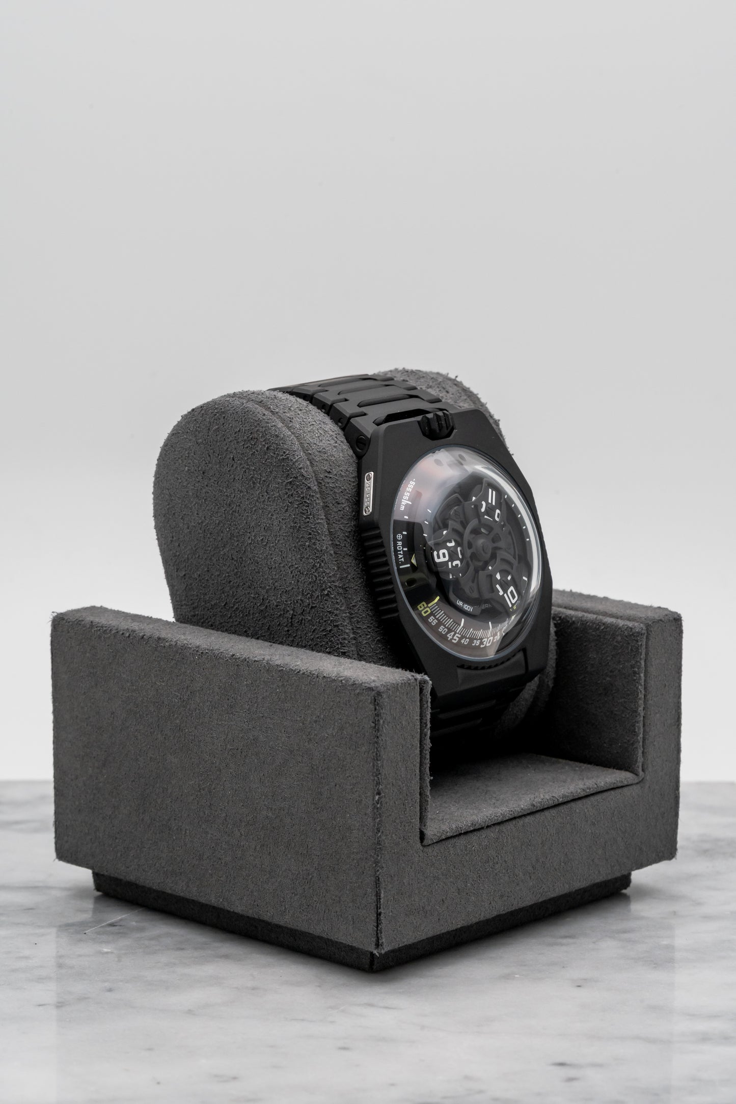 Urwerk UR-100V Full Black Titanium Jacket Skeleton Dial