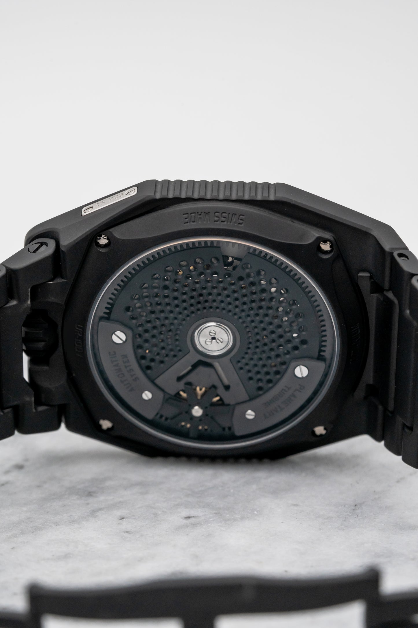 Urwerk UR-100V Full Black Titanium Jacket Skeleton Dial