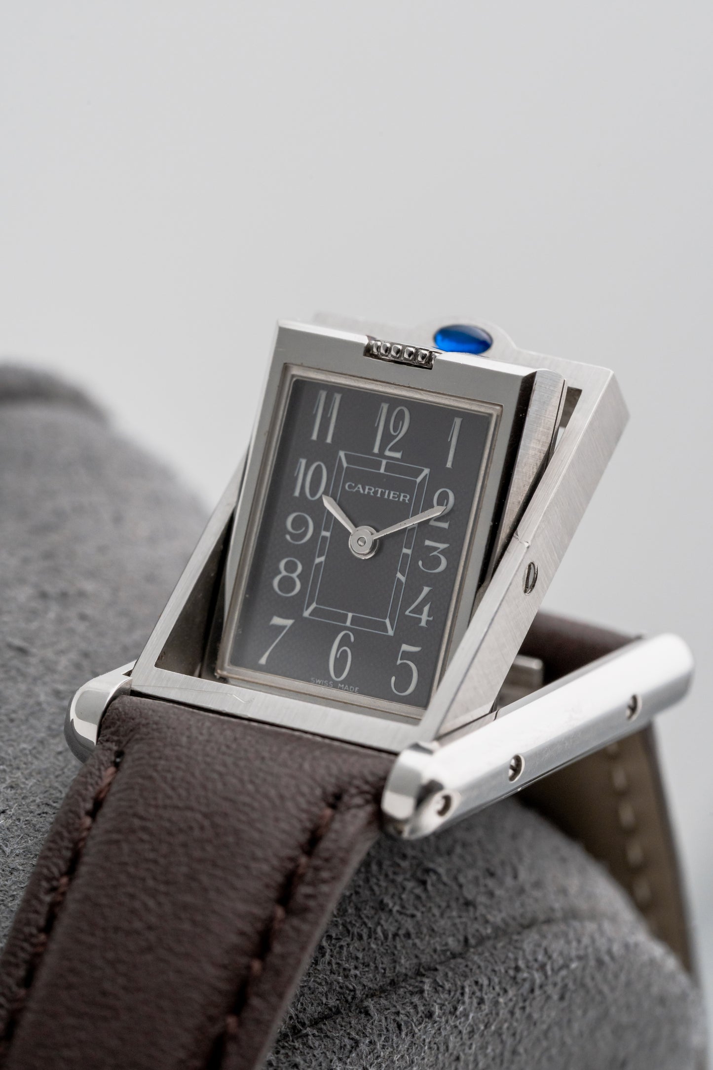 Cartier Tank Basculante W1016830 Grey Dial