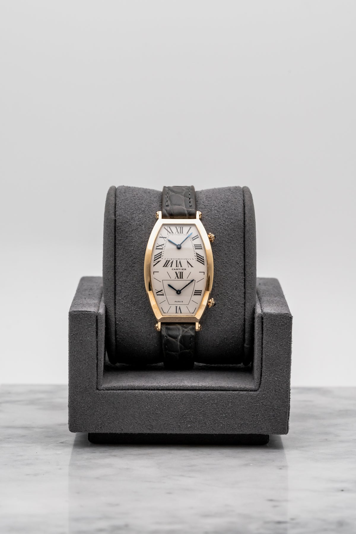 Cartier Tonneau Dual Time W1502853 Silver Dual Dial