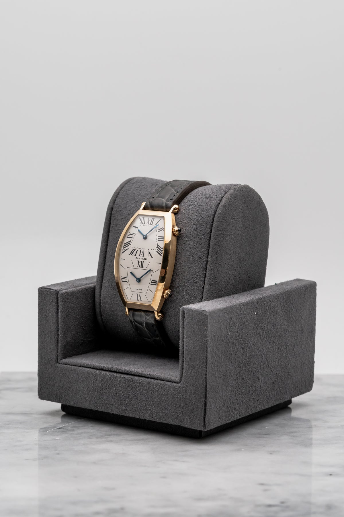 Cartier Tonneau Dual Time W1502853 Silver Dual Dial