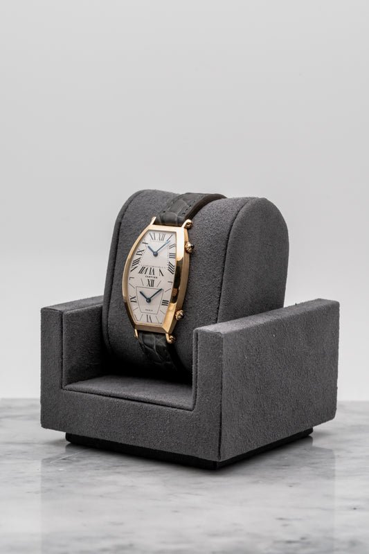 Cartier Tonneau Dual Time W1502853 Silver Dual Dial