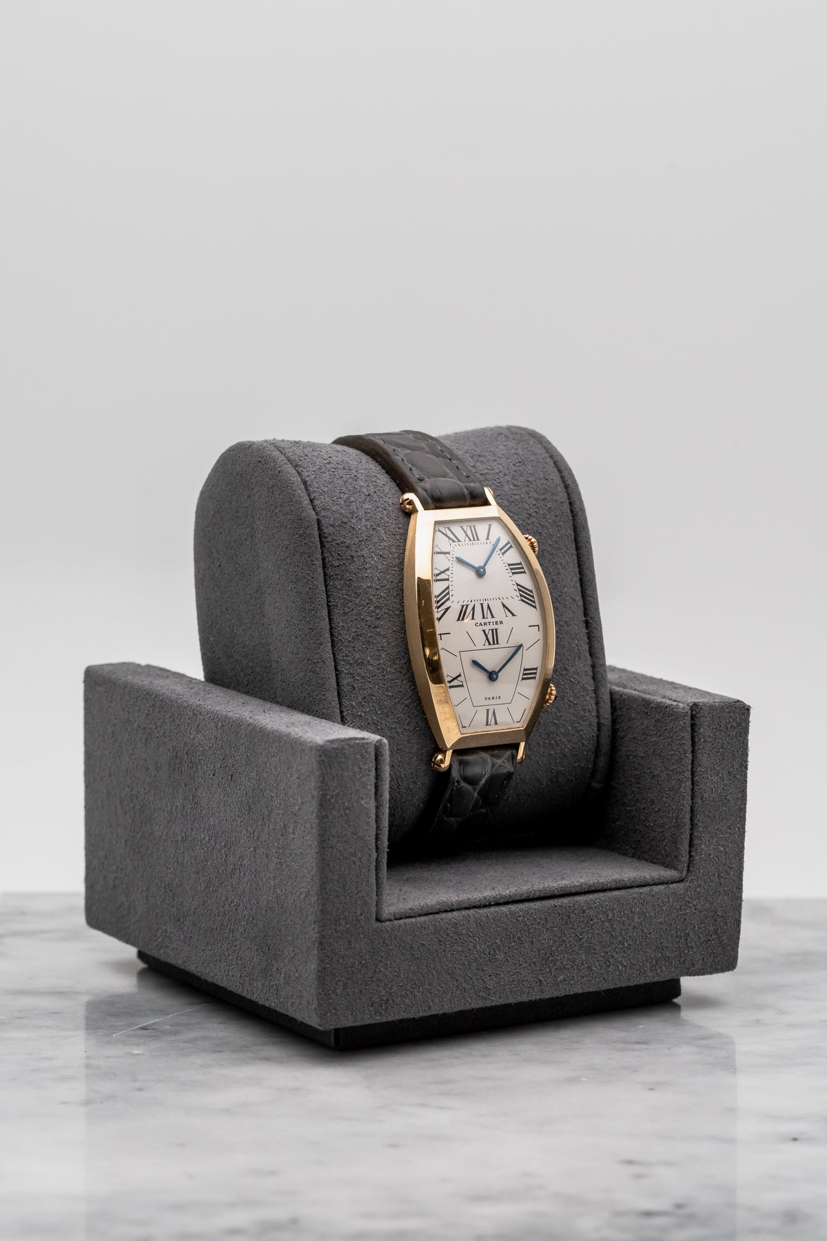 Cartier Tonneau Dual Time W1502853 Silver Dual Dial